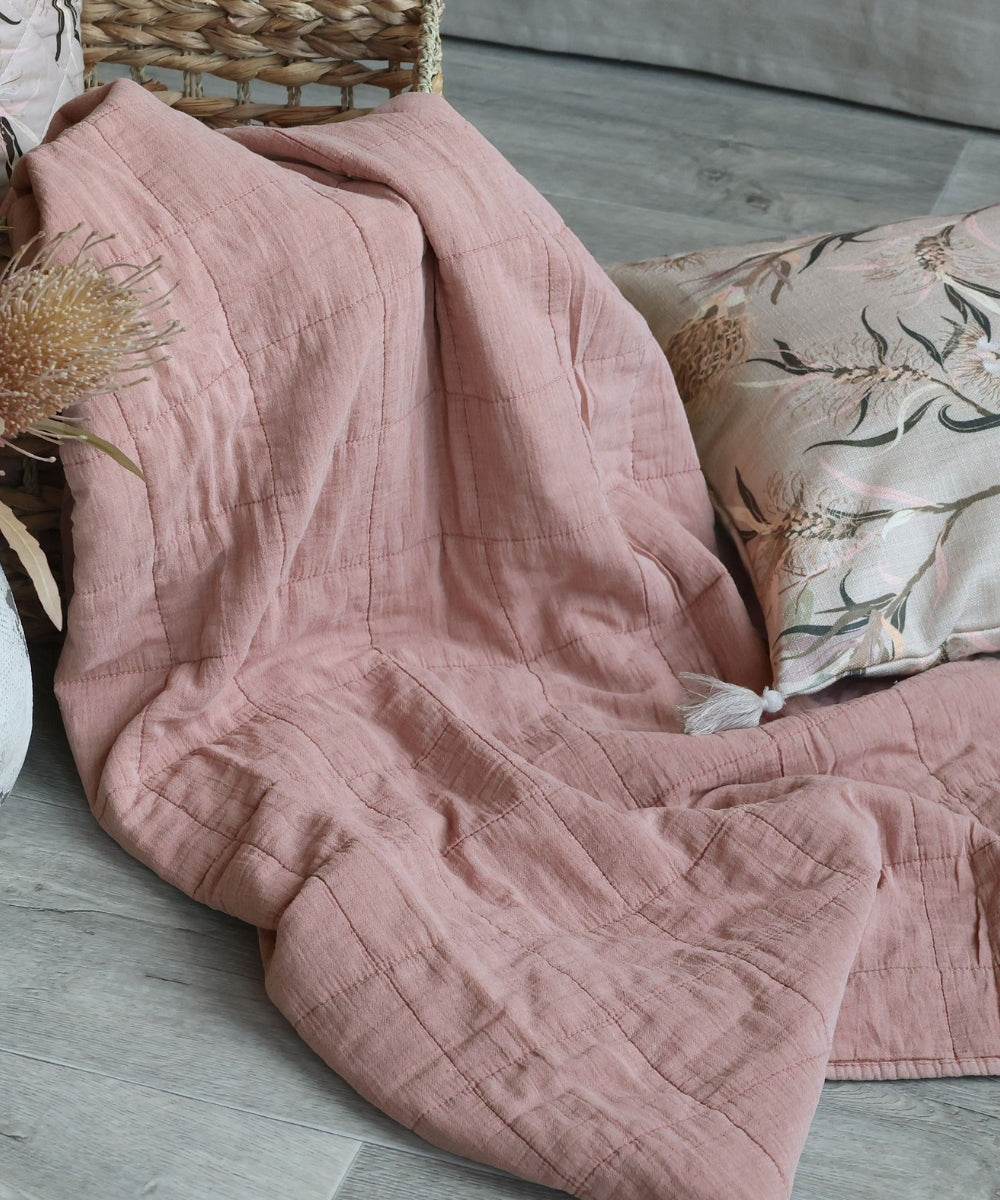 Aix Vintage Quilt, L180/W130 cm taupe