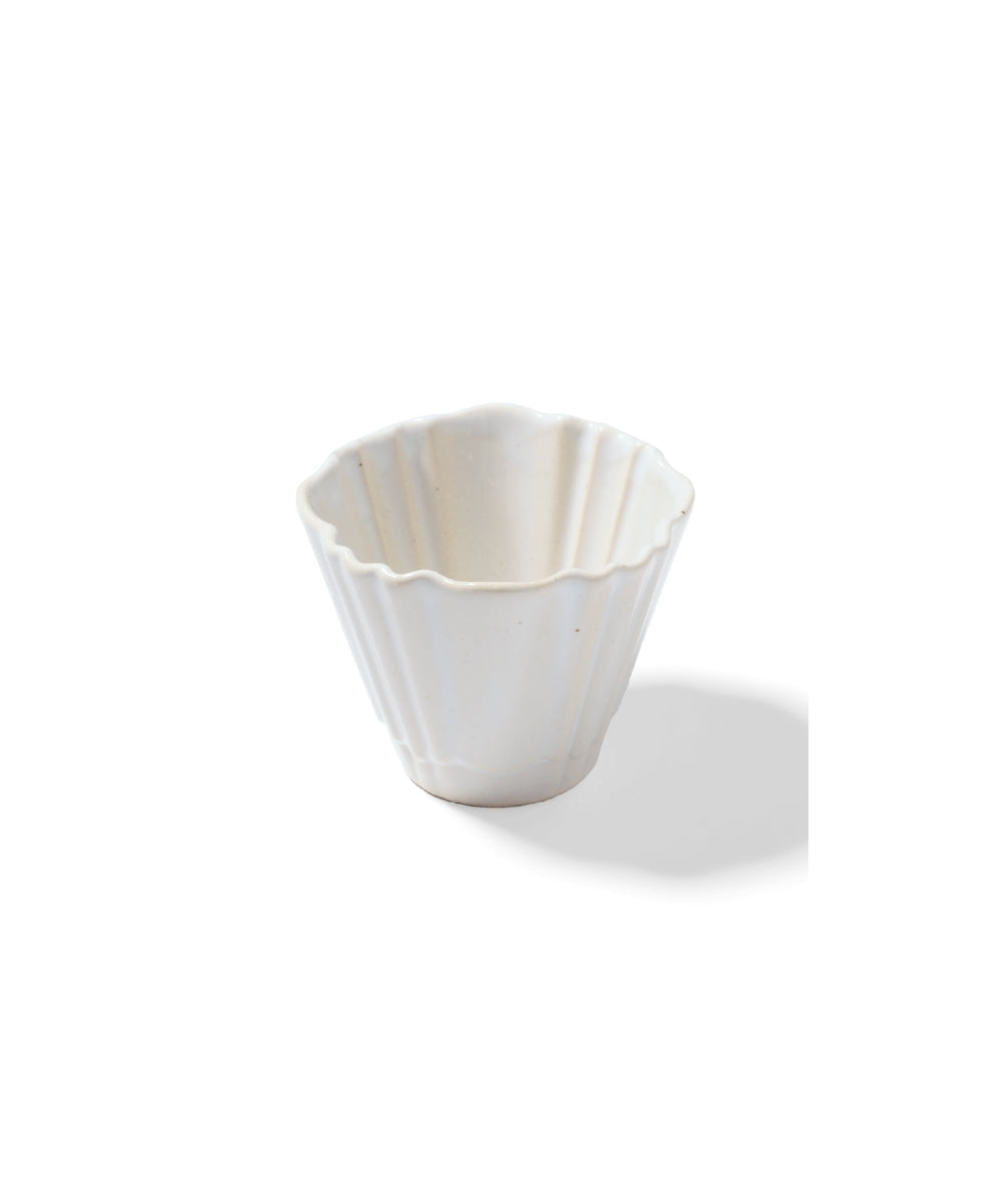IN cup Flower-Shaped White (8 x 7.5 x 6 cm)