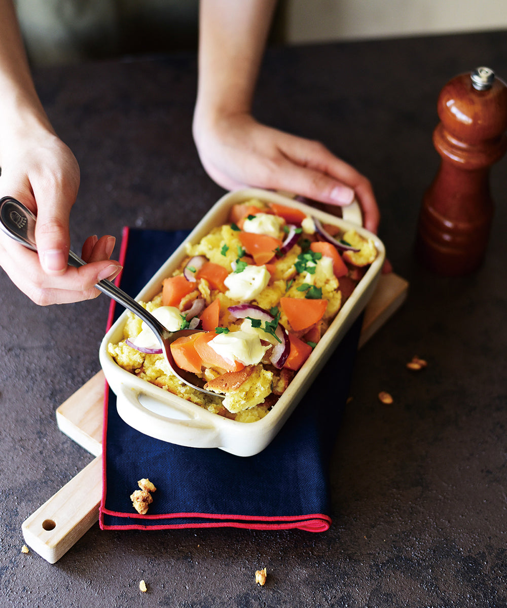 Macaroni Gratin Cream (24 x 12.5 x 5 cm)