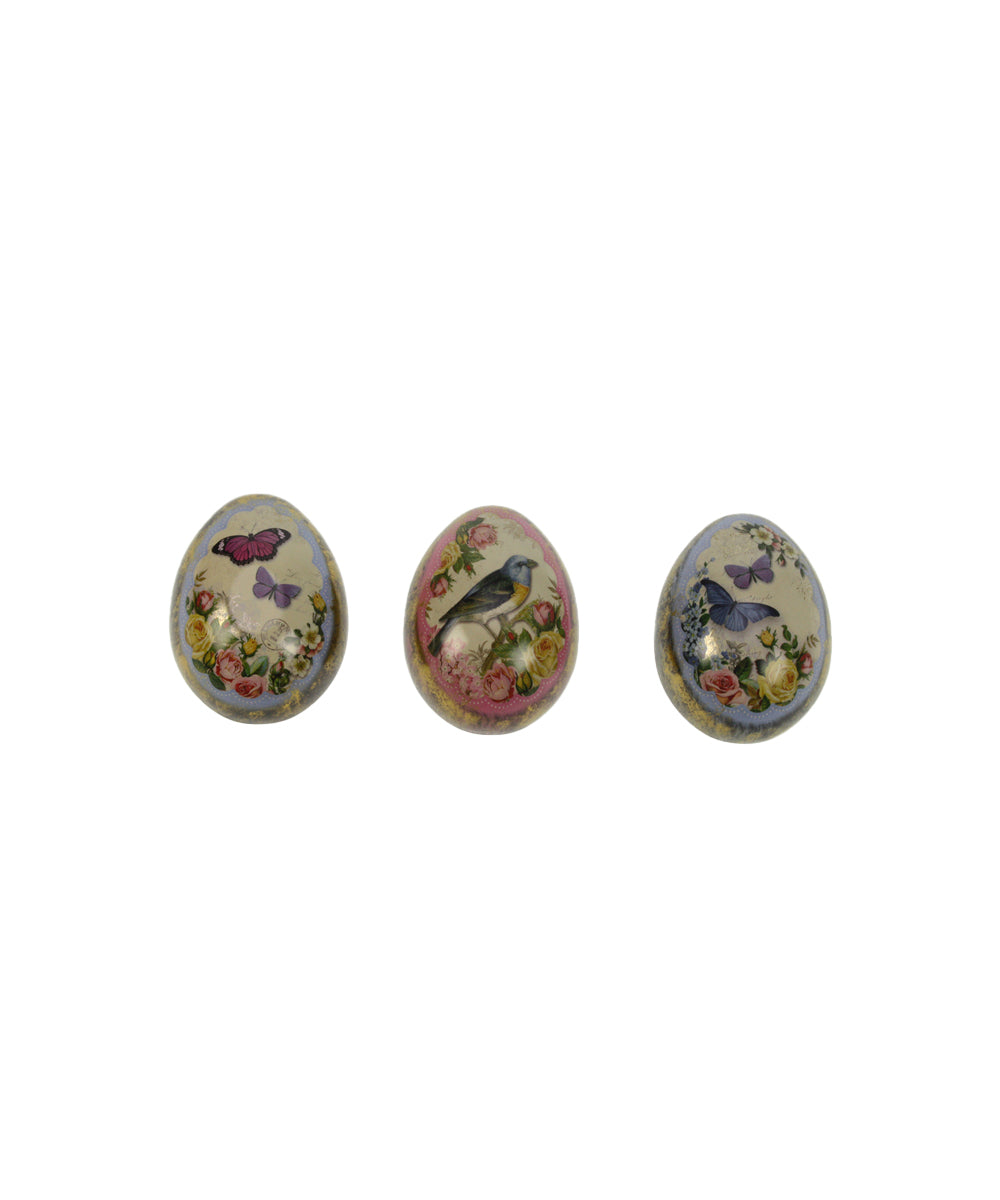 Tin Mini-Eggs Vintage 3 ass. 6.5x5cm