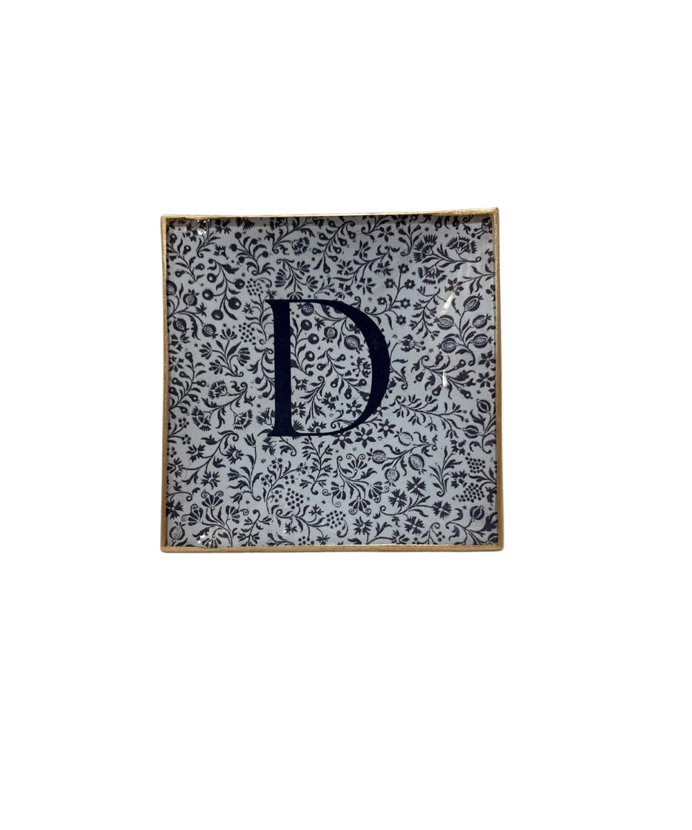 Initials - Blue Square Tray D