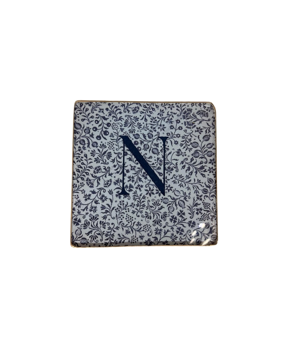 Initials - Blue Square Tray N