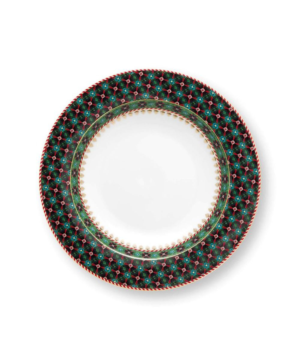 طبق عميق باللون الأخضر البرسيمي 21.5 سم