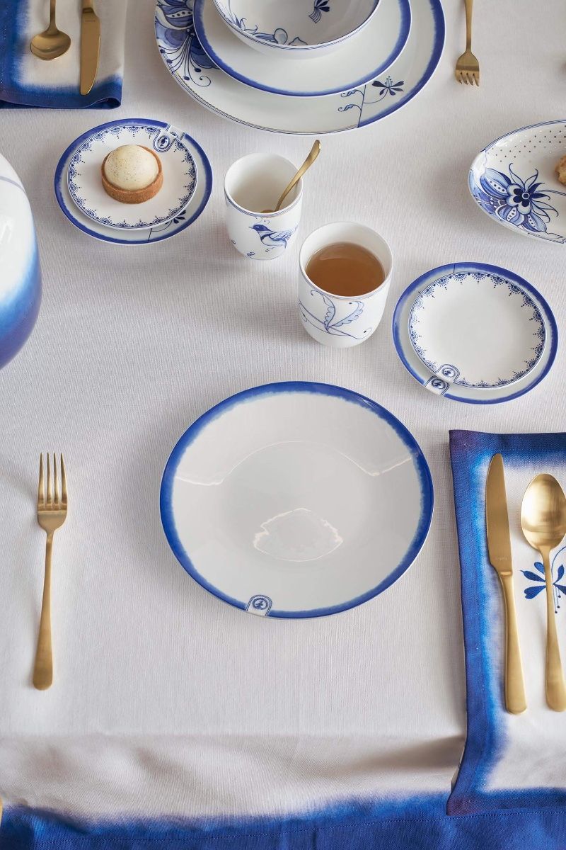 Plate Pip & The Blue Bird Tie-Dye White 23cm