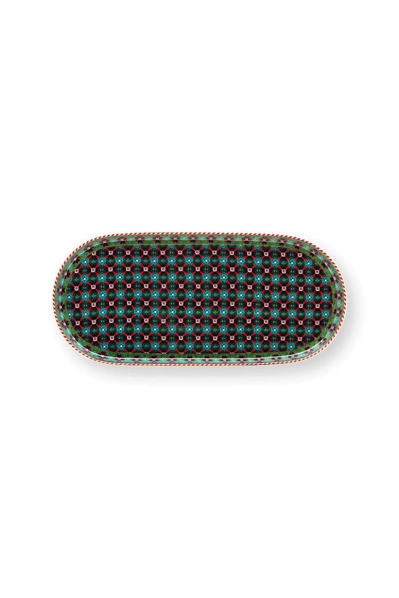 Plate Sugar & Creamer Clover Green 25x12cm