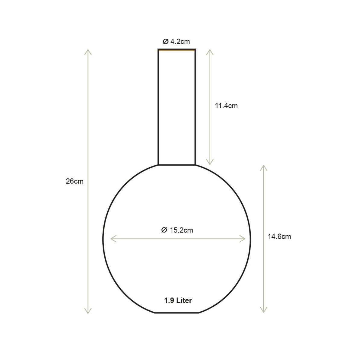 Vase Metal Small Bright Blue 15x26cm