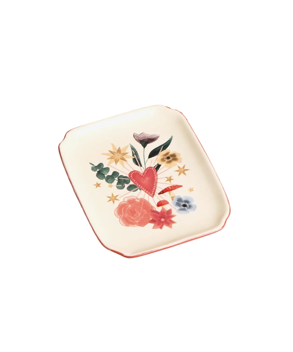 Cosy Floral Heart Trinket Dish