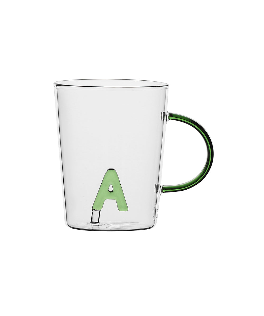 Alllettera tazza borosilicato A