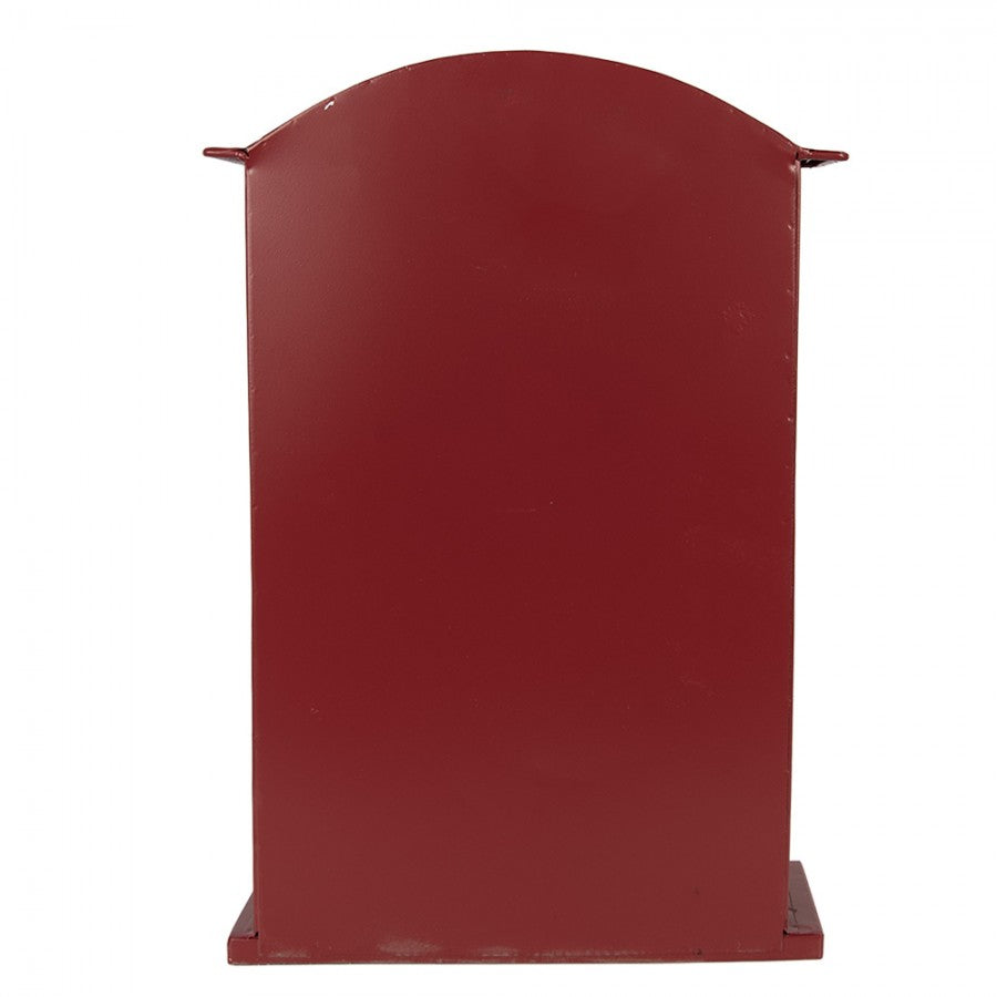 Christmas Decoration Figurine Mailbox 23x8x34 cm Red Metal