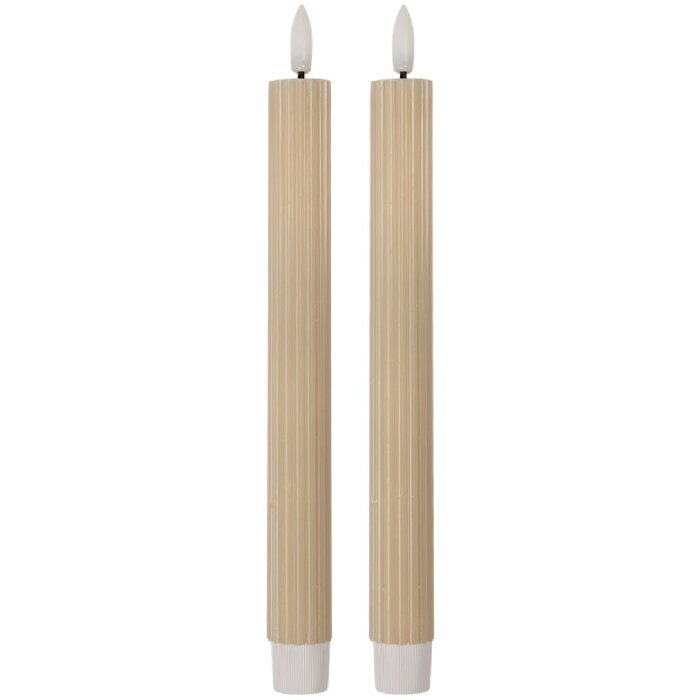 Candle with LED set 2 Ø 2x25 cm / 2xAAA