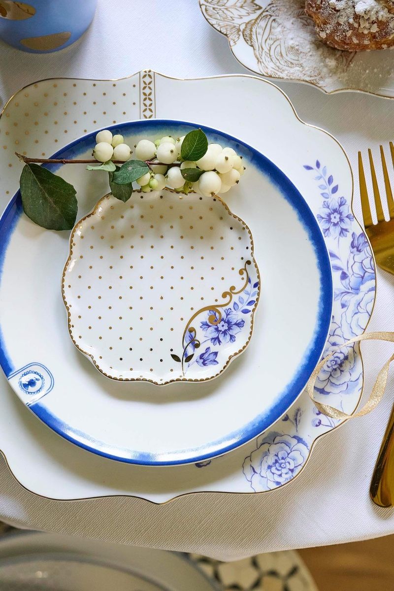 Plate Pip & The Blue Bird Tie-Dye White 18cm