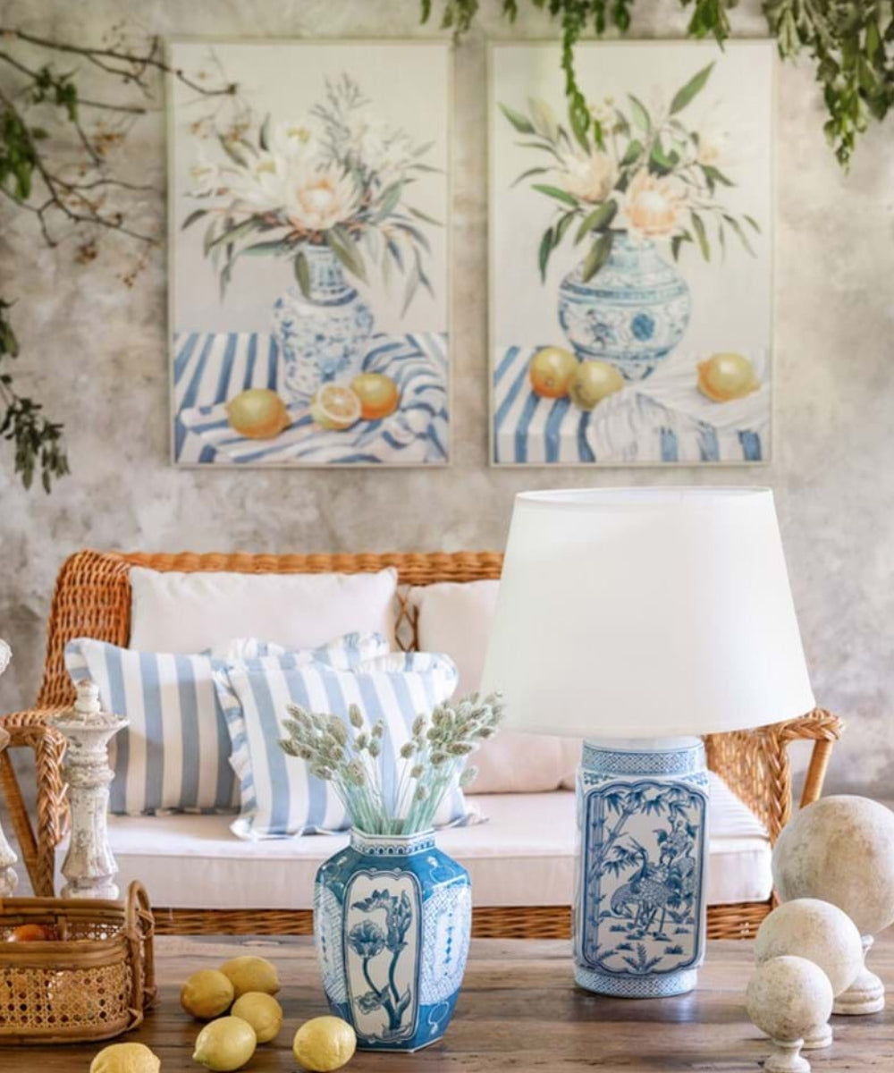 Pink Bouquet Painting Lemon