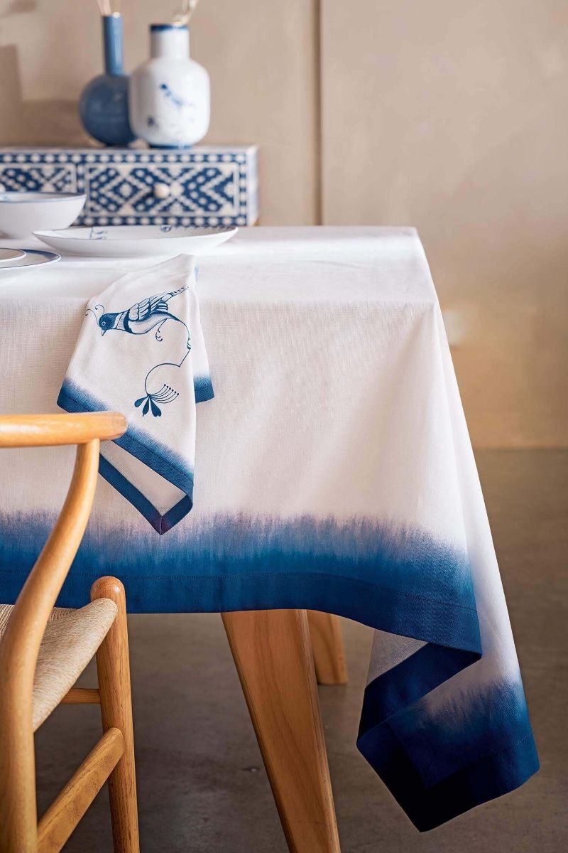 Table Cloth Pip & The Blue Bird Blue 160x310 cm