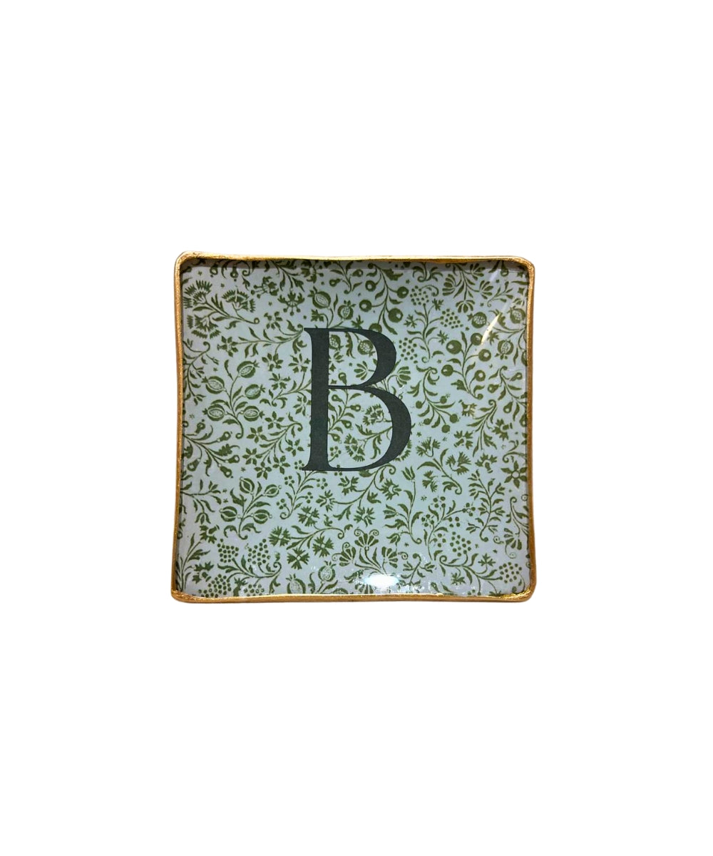 Initials - Green Square Tray B