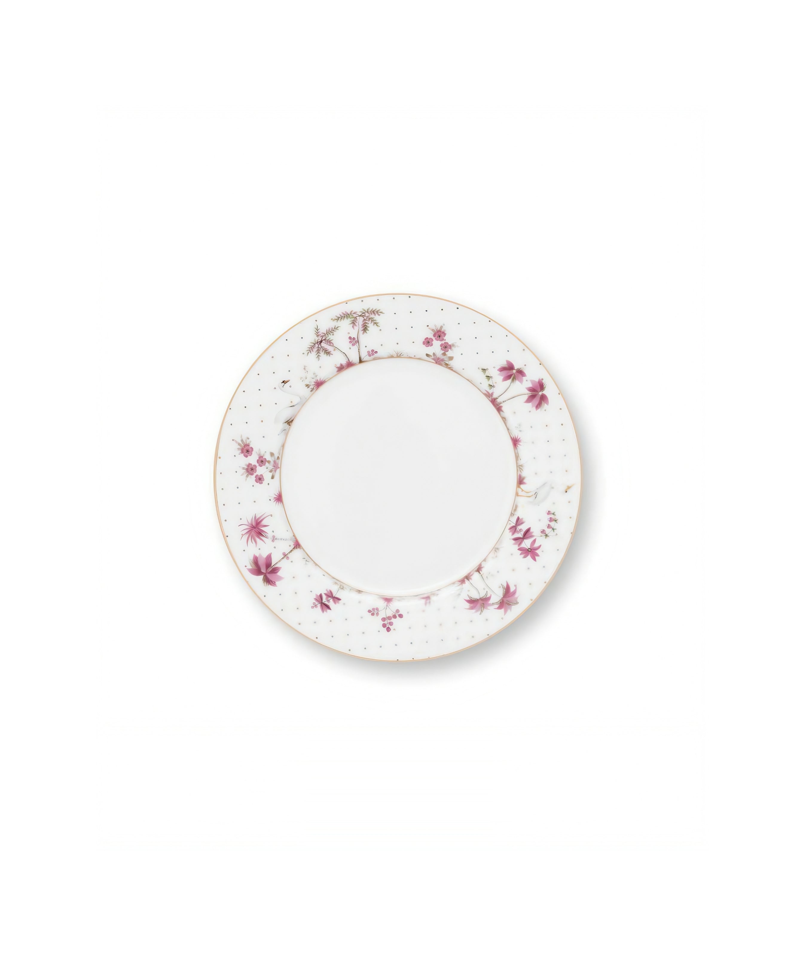 Plate Jolie Dots Gold Pink (21 cm)