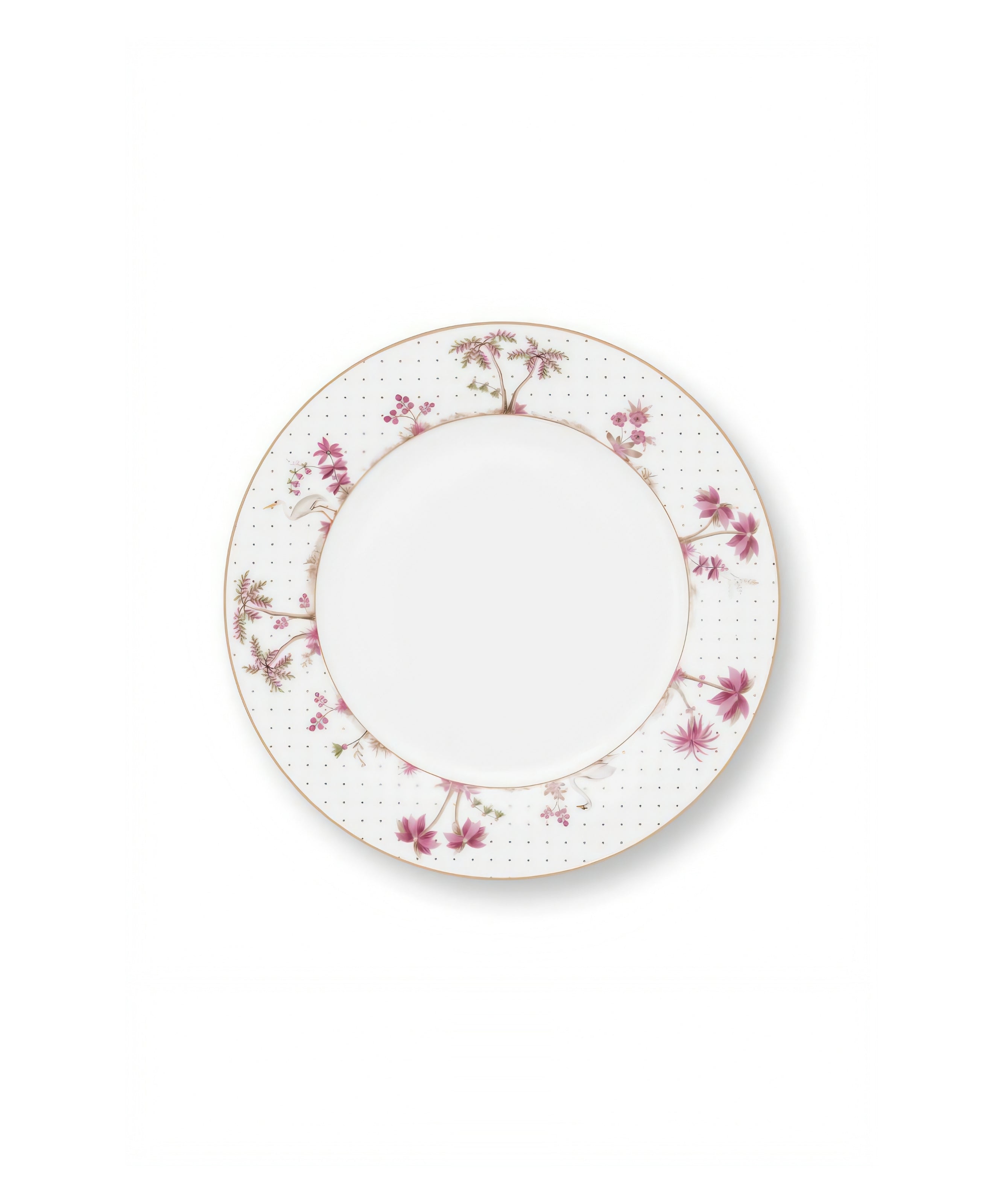 Plate Jolie Dots Gold Pink (26.5 cm)