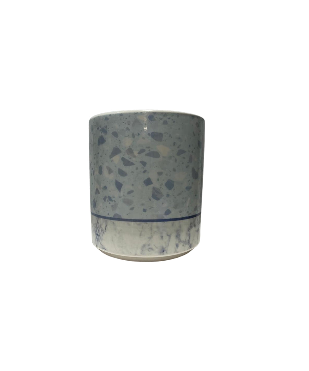 Flowerpot Terrazzo Dol Gr/Blu (12 X 12 X 12.5 cm)