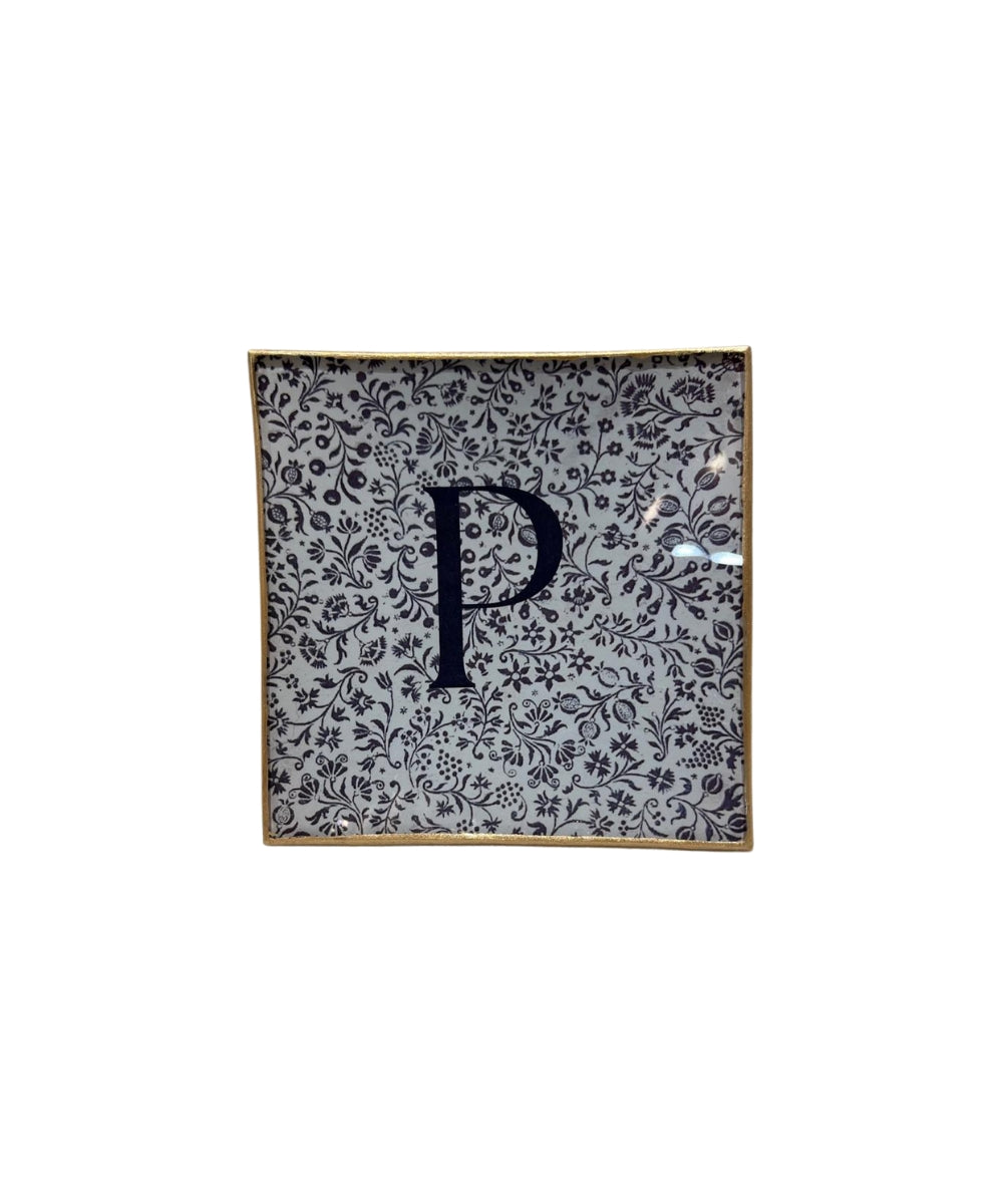 Initials - Blue Square Tray P