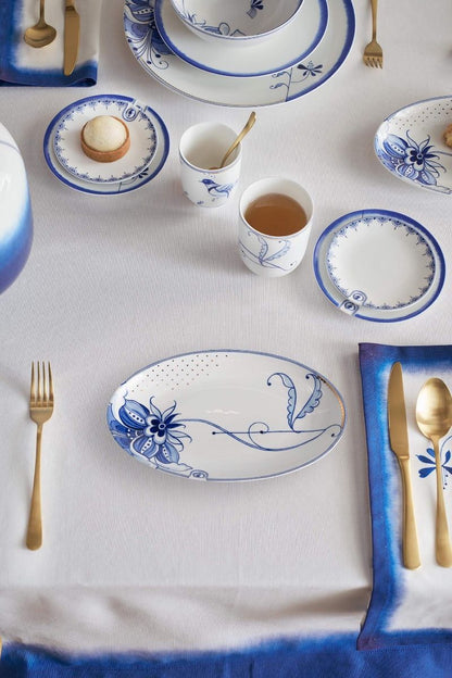 Plate Oval Pip & The Blue Bird White 25.5 X 16.5cm