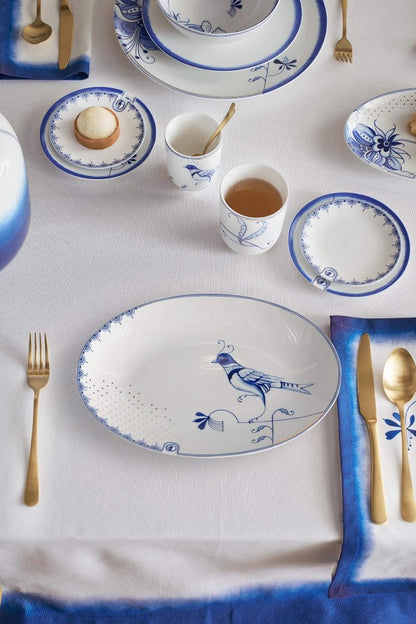 Plate Oval Pip & The Blue Bird White 30 X 21.5cm