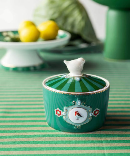 Sugar Bowl Love Birds Medallion Emerald-Green 300ml