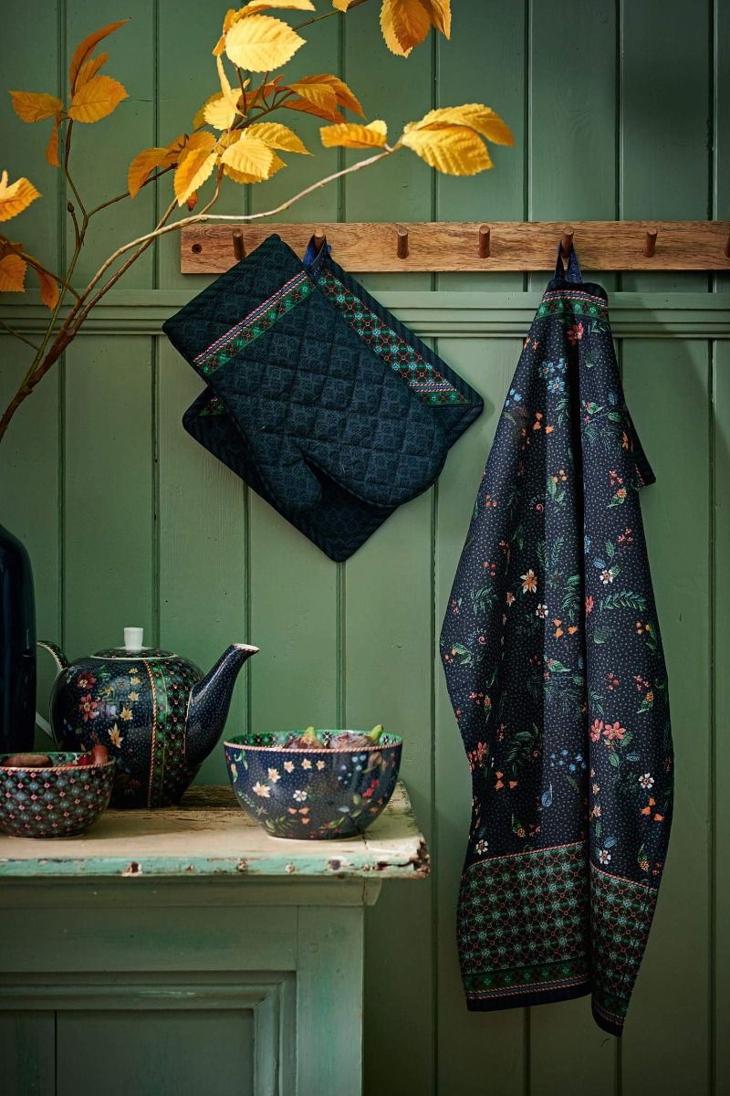 Set/2 Tea Towel Berry Blues Blue 50x70cm