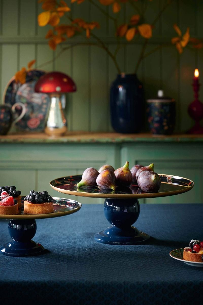 Tray Metal Sphere Berry Blues Blue 32 X 12.5 cm