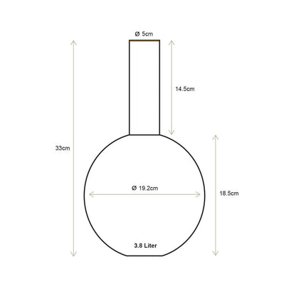 Vase Metal Medium Blue 19x33cm