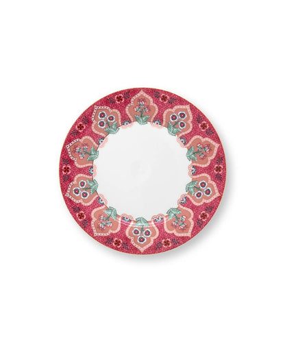 Pip Studio | Plate Flower Festival Deco Dark Pink 21cm