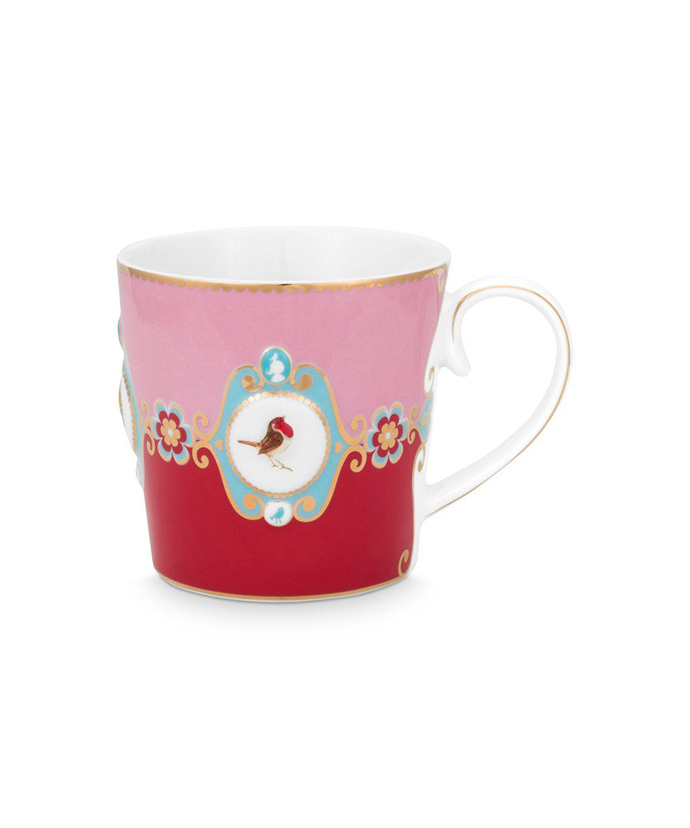 Mug Large Love Birds Medallion Red-Pink 250 ml