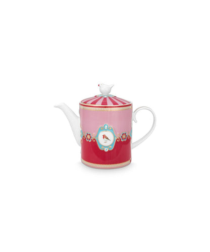 PIP Studio | Teapot Large Love Birds Medallion Red-Pink