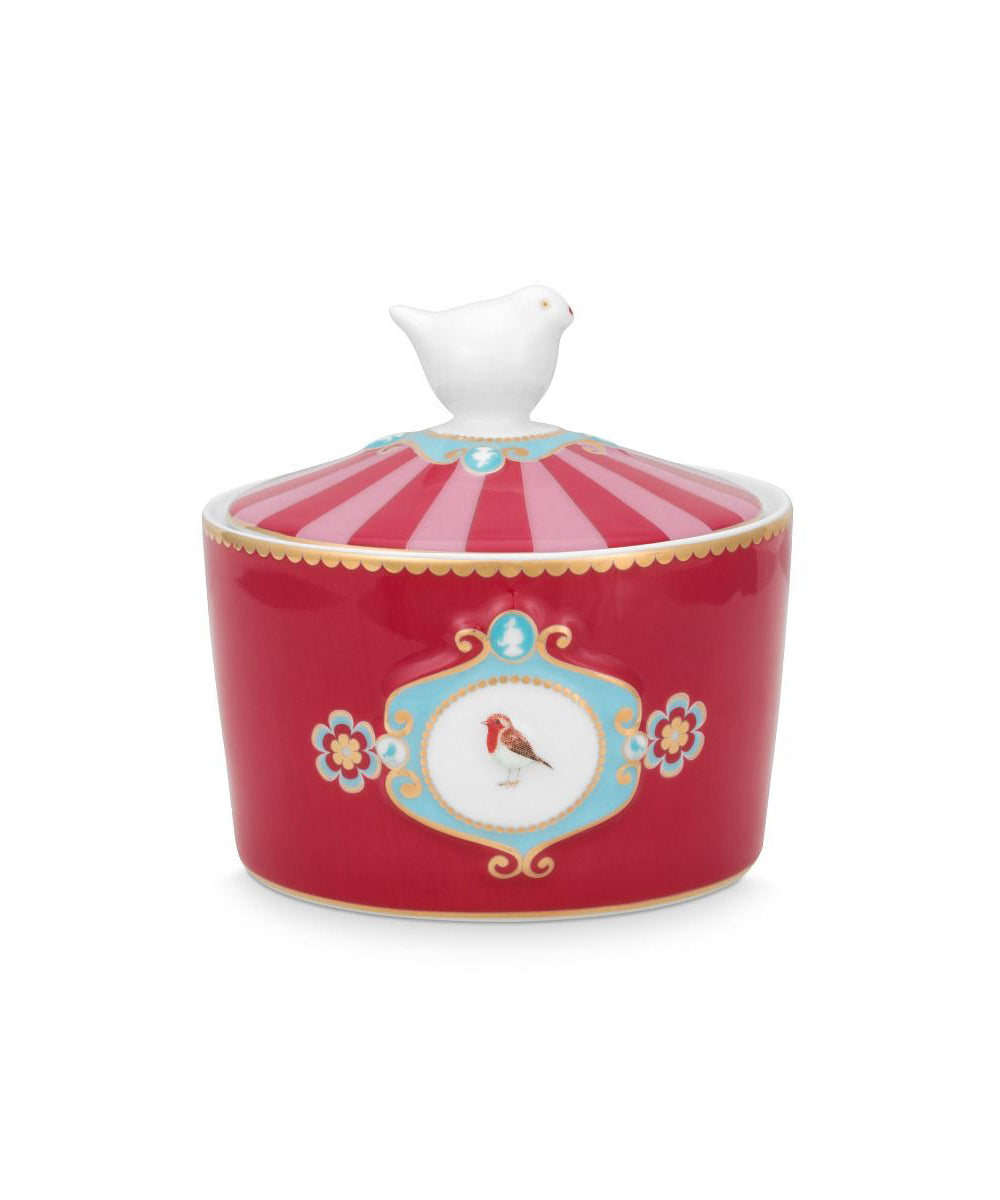 Sugar Bowl Love Birds Medallion Red-Pink 300ml