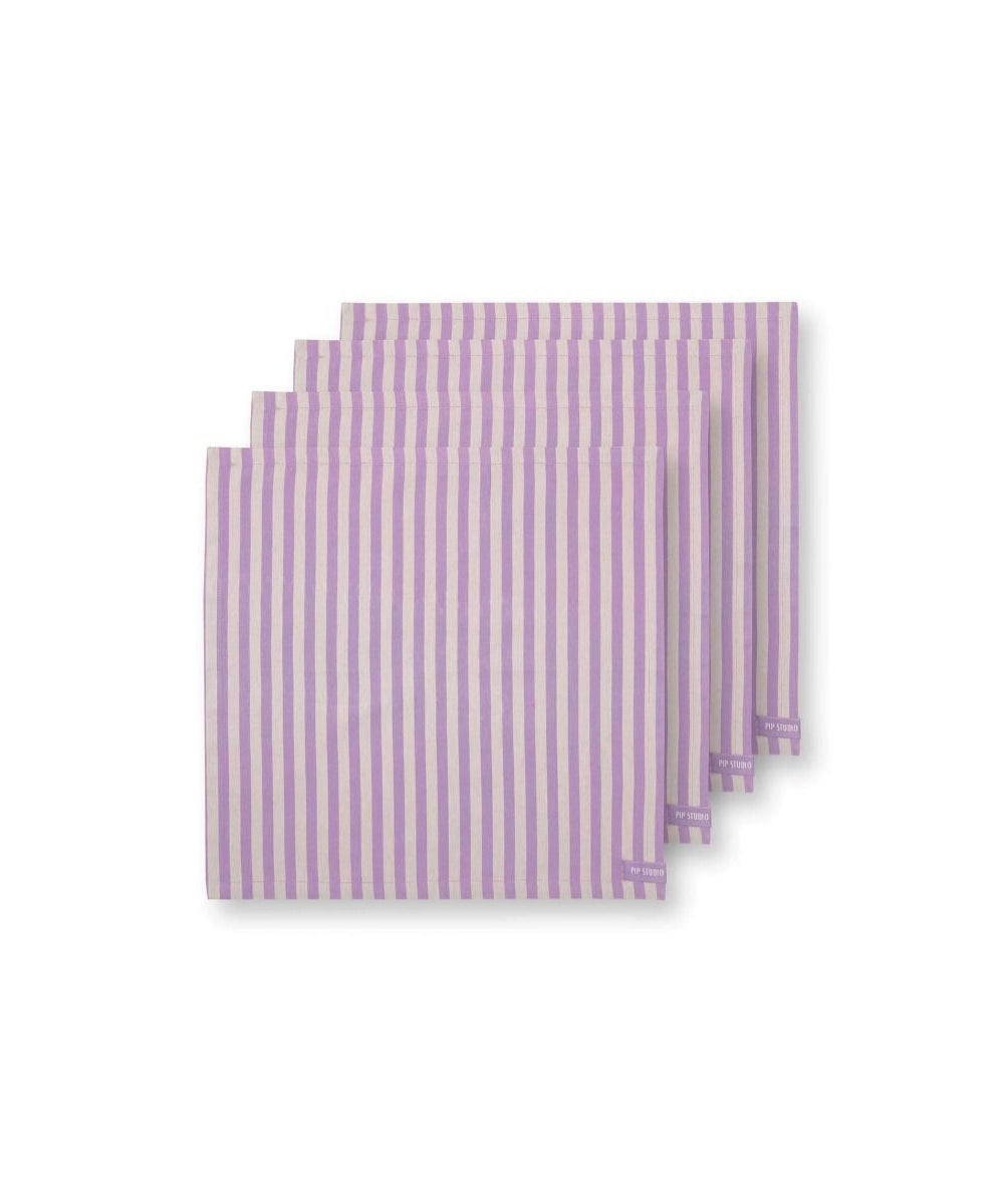 مناديل مخططة أرجوانية 40 × 40 سم