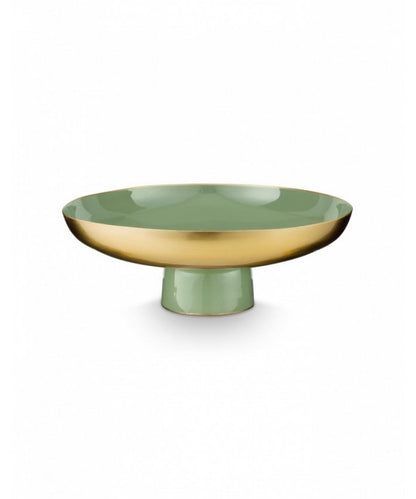 Low Tray Metal Mid Green 35x12.5cm