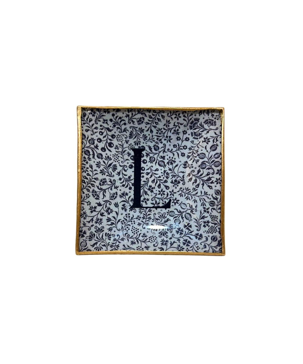 Initials - Blue Square Tray L