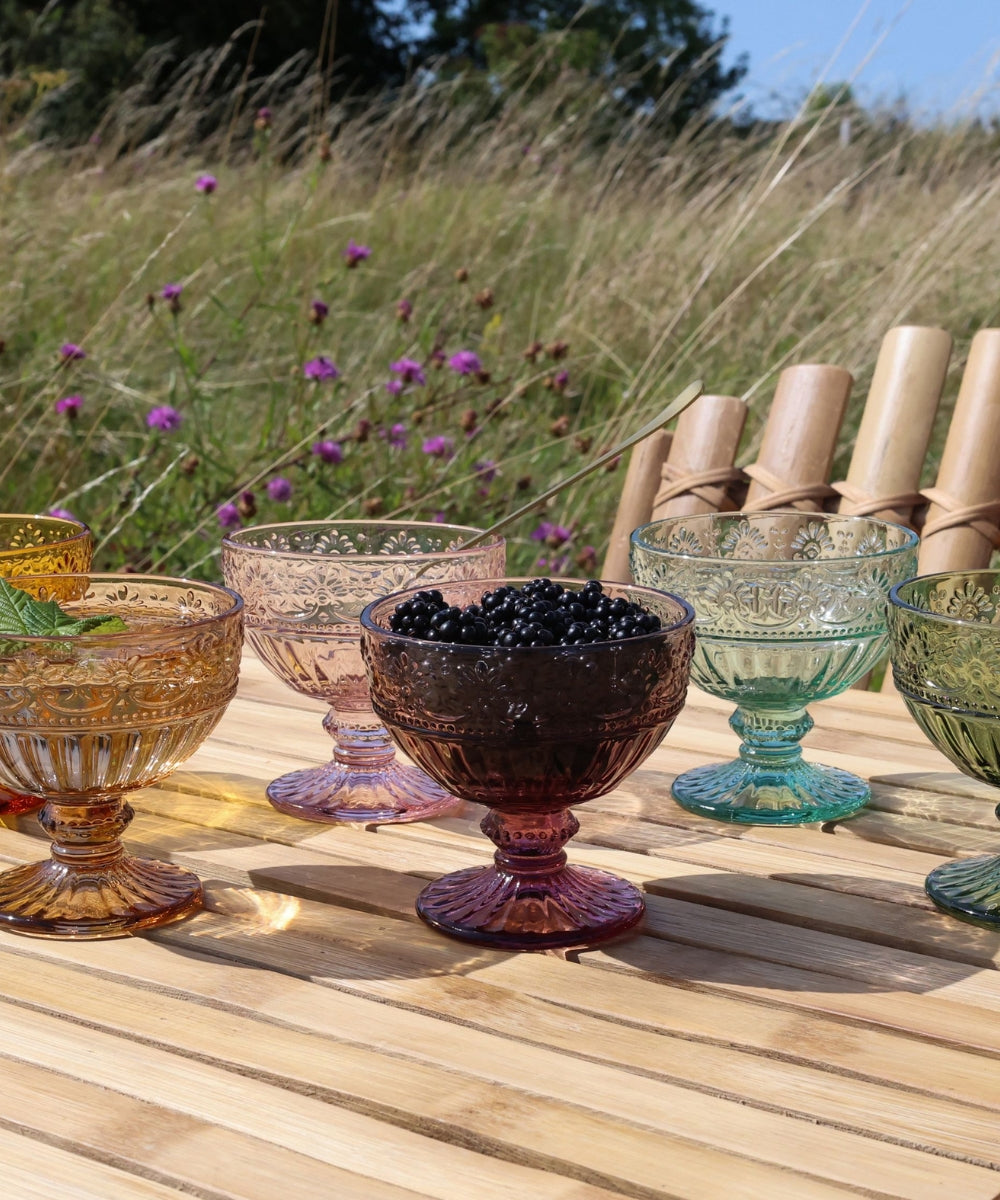 Saint-Emilion Glass w. pattern, 260 ml Taupe