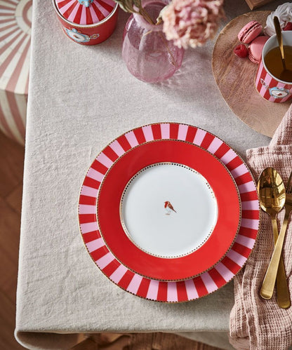 PIP Studio | Plate Love Birds Red 17cm