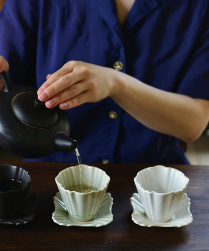 IN Saucer Flower-Shaped Green (8.7 x 8.7 x 2 cm)