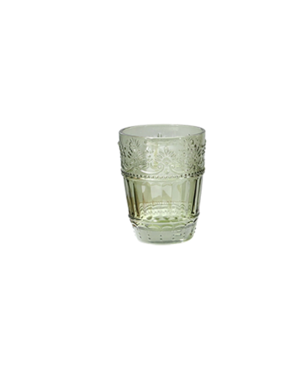 Saint-Emilion Glass w. pattern, 330 ml Olive