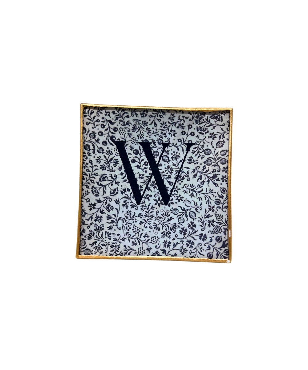 Initials - Blue Square Tray W