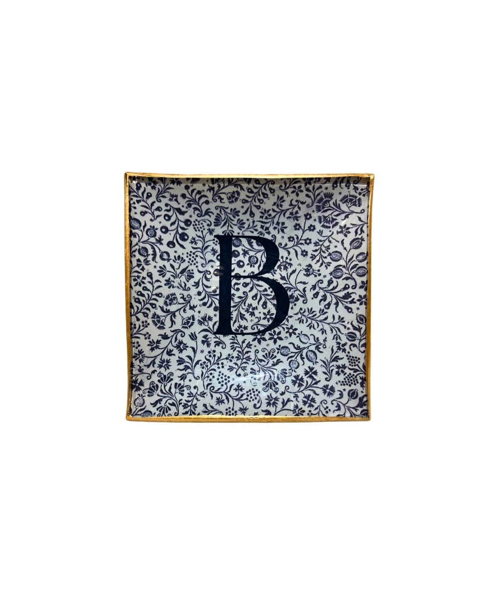 Initials - Blue Square Tray B
