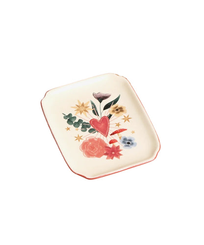 Cosy Floral Heart Trinket Dish