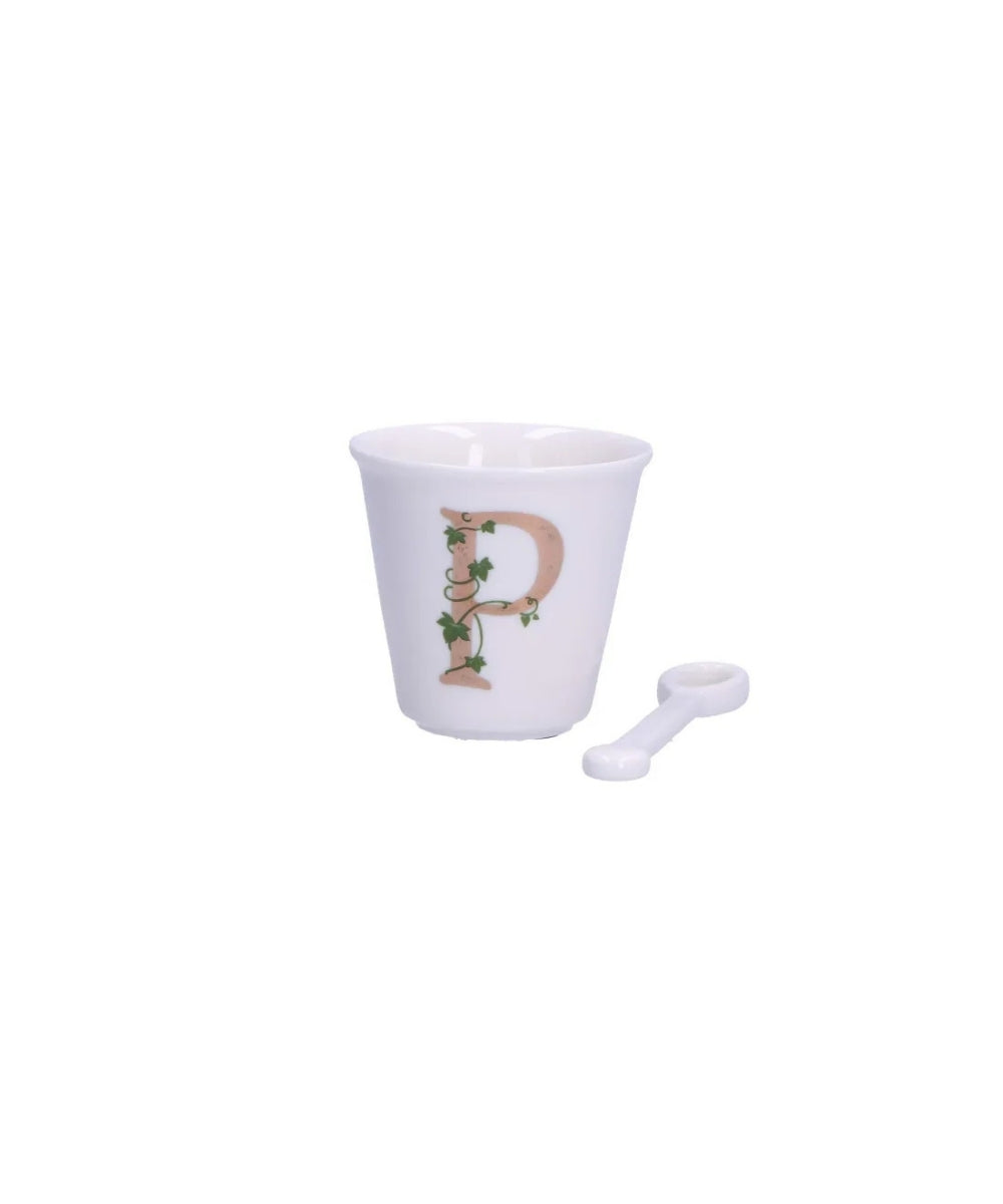 P00450015P - كوب أونيكو `P` بدون مقبض وملعقة 75