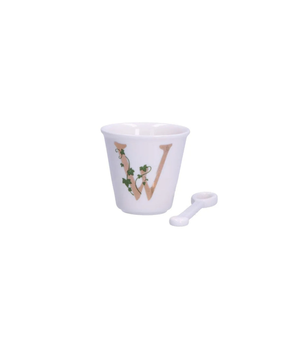 P00450015W - كوب يونيكو `W` بدون مقبض وملعقة 75