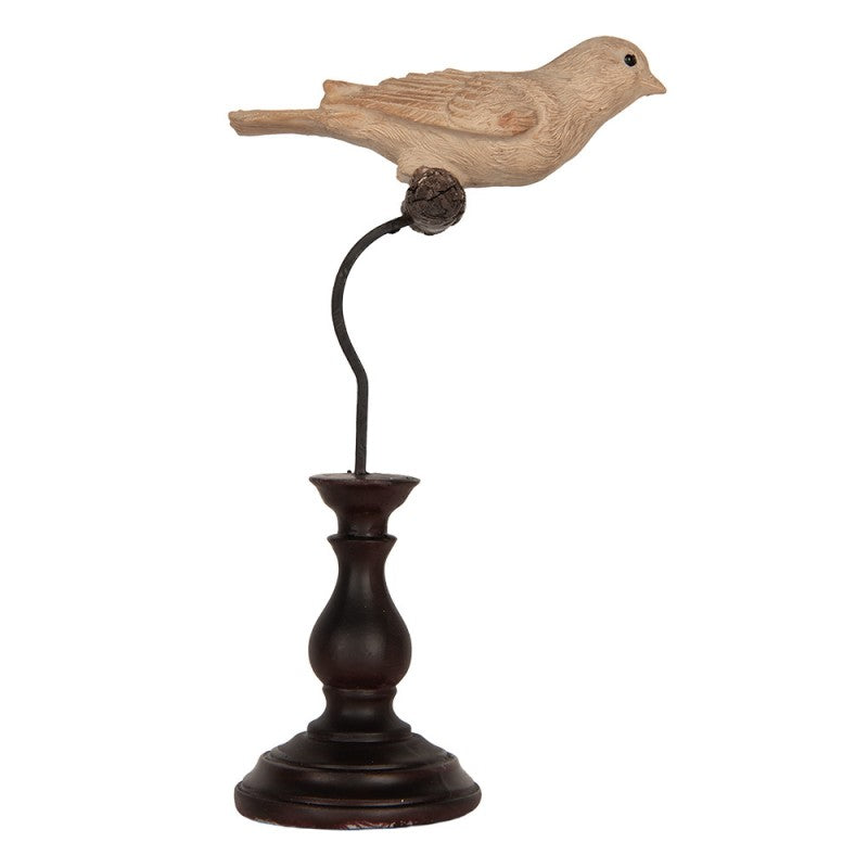 Decorative Figurine Bird 12x7x21 cm Beige Plastic