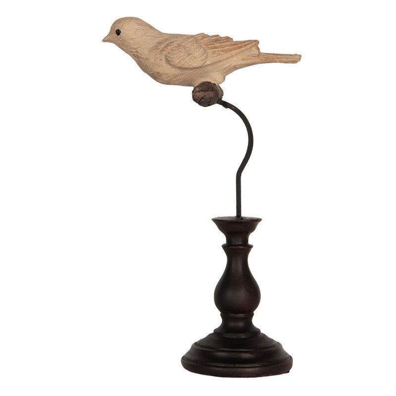 Decorative Figurine Bird 12x7x21 cm Beige Plastic