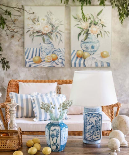 Pink Bouquet Painting Lemon