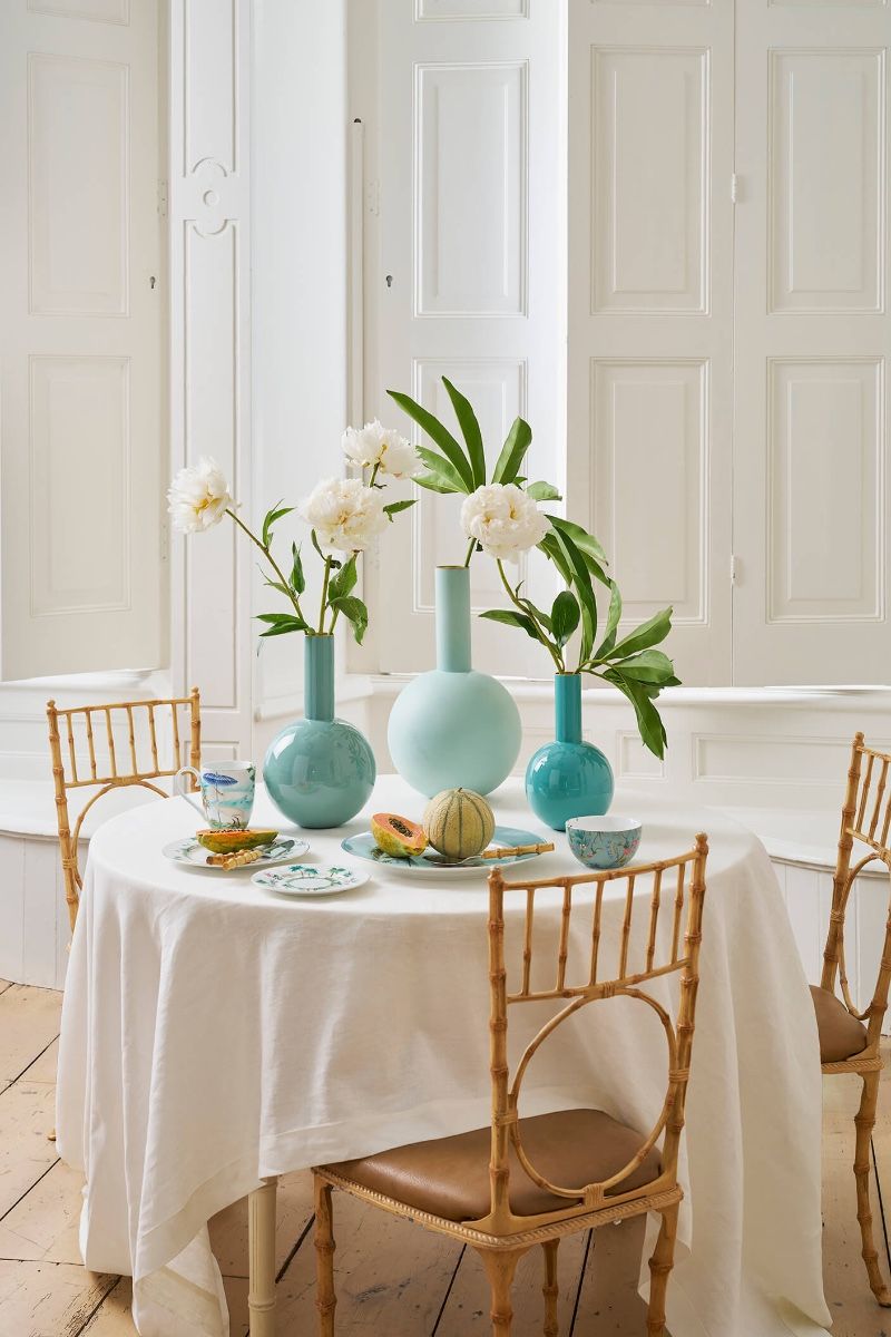 Vase Metal Medium Blue 19x33cm