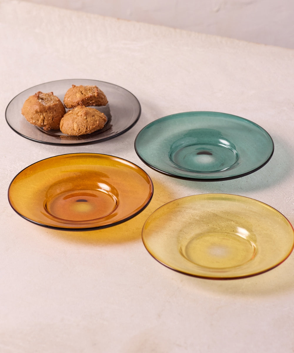 Niko Glass Plates Honey