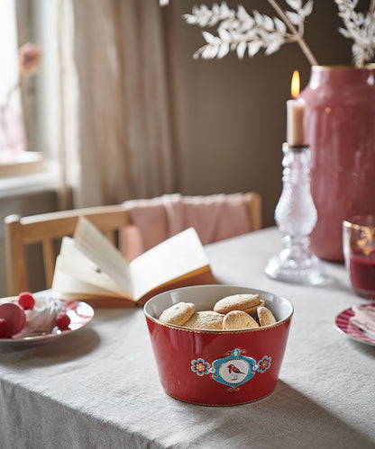 Bowl Love Birds Medallion Red 15cm